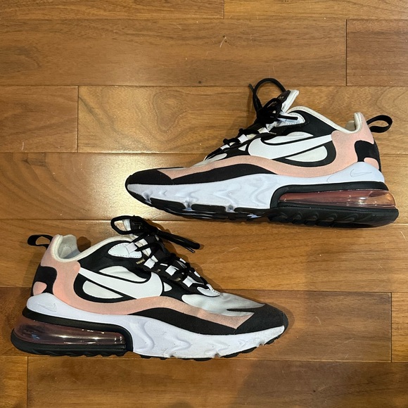 Nike Airmax 270 React Black Pink Bleached Coral - Picture 5 of 10